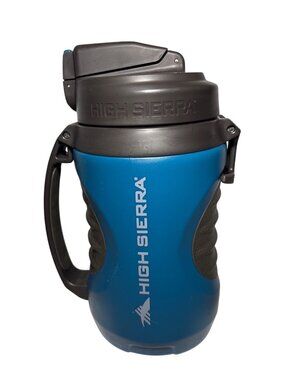 High Sierra Insulated Thermos Mug 64 Oz Blue Flip Lid Carry Handle BPA-Free